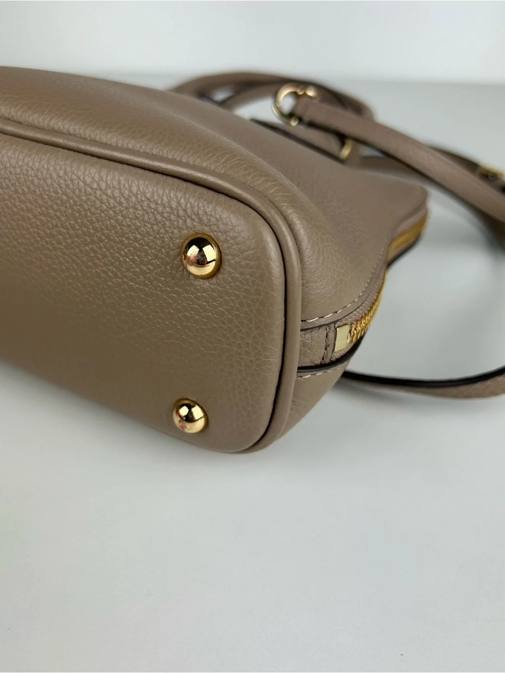 TORY BURCH MINI SWING SATCHEL CROSSBODY TAUPE